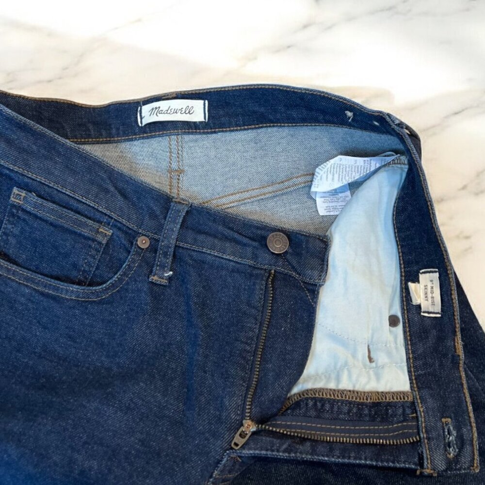 Madewell 9" Mid-Rise Skinny Jeans in Orland Wash Size 31Tencel Denim Edition - Picture 4 of 12